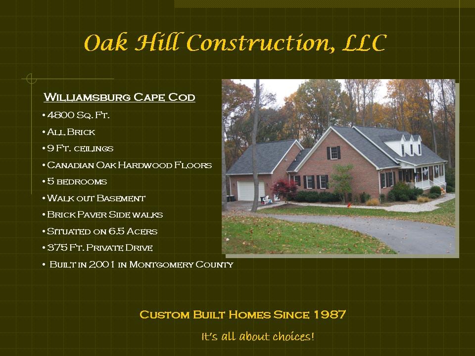 Oak Hill Construction slide