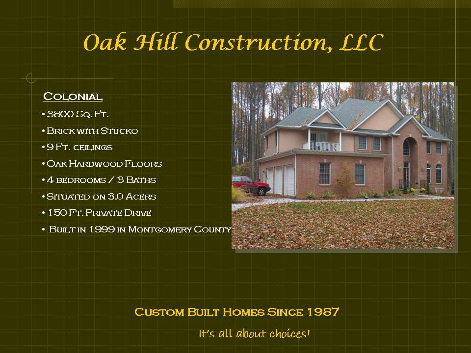 Oak Hill Construction slide